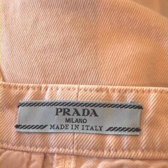 PRADA Milano High Rise Wide Leg Cropped Jeans Size 2 Regular Fit Pink - Picture 6 of 11